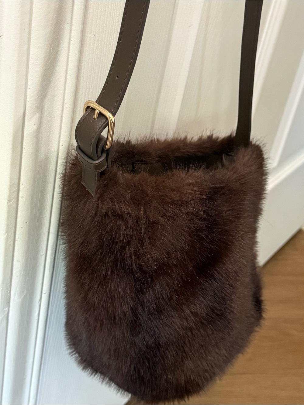 Faux fur H&M purse